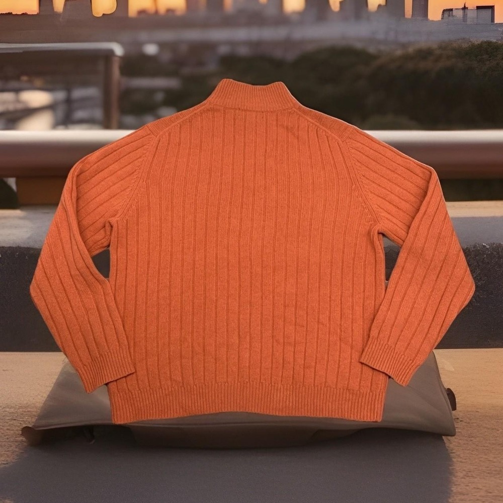 BROOKS BROTHERS SCOTTISH LAMBSWOOL 1/4 ZIP‎ SWEATER - XL 90s Vintage Money - Picture 4 of 10